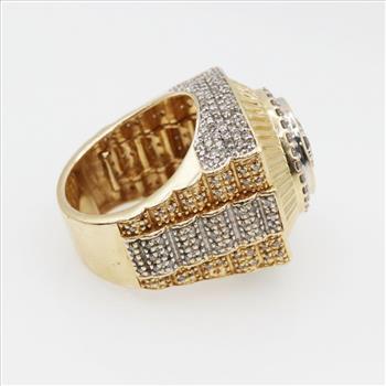 3.53cts TW Diamond 14kt Gold Two-tone Rolex Ring-Evaluated By Our Certified Gemologist-AGS/GIA