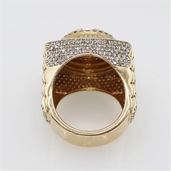 3.53cts TW Diamond 14kt Gold Two-tone Rolex Ring-Evaluated By Our Certified Gemologist-AGS/GIA