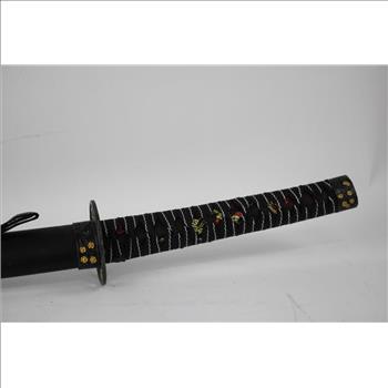 36' Samurai Sword With Floral Pattern Grip Handle