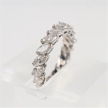 3.60cts TW Diamond 18kt White Gold Eternity Band -Evaluated By Our Certified Gemologist - AGS / GIA