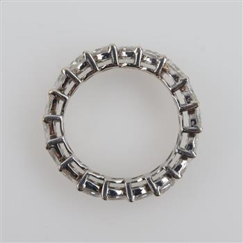3.60cts TW Diamond 18kt White Gold Eternity Band -Evaluated By Our Certified Gemologist - AGS / GIA
