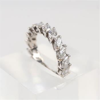 3.60cts TW Diamond 18kt White Gold Eternity Band -Evaluated By Our Certified Gemologist - AGS / GIA