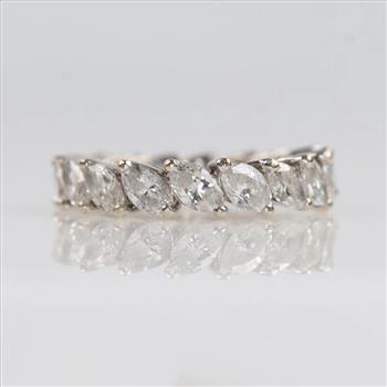 3.60cts TW Diamond 18kt White Gold Eternity Band -Evaluated By Our Certified Gemologist - AGS / GIA