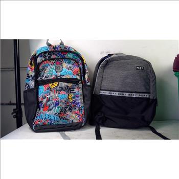 4 Backpacks In Green Container