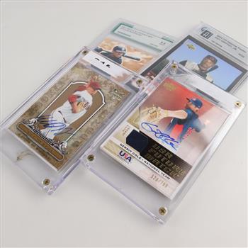 4 Baseball Trading Cards In Slabs - Graded  Alex Rodriguez Ken Griffey Jr