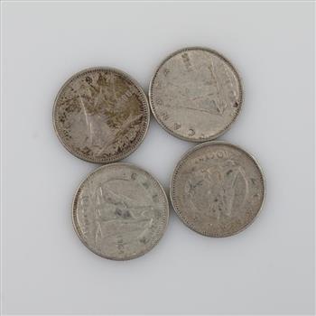 4 Canadian Silver Coins