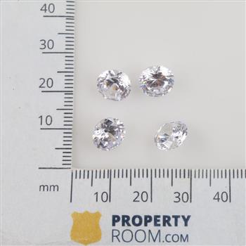 4 Clear Loose Jewelry Craft Stones