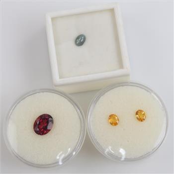 4 Faceted Loose Jewelry Craft Stones