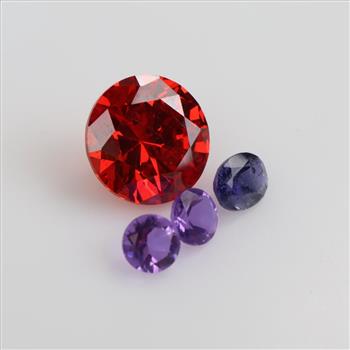 4 Faceted Loose Jewelry Craft Stones