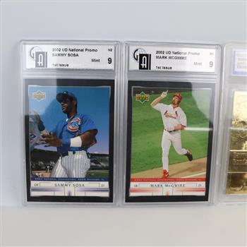 4 Graded Baseball Trading Cards In Slabs