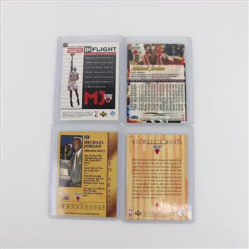 4 Michael Jordan Basketball Trading Cards