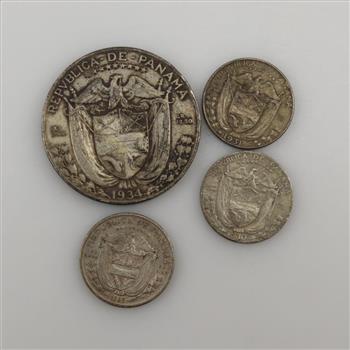 4 Panama Silver Coins