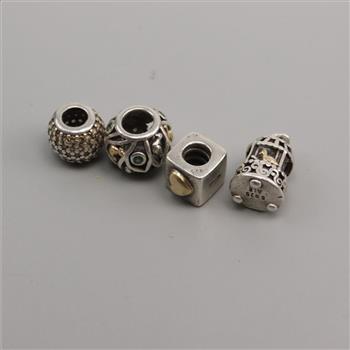 4 Pandora Sterling Silver Charms