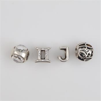 4 Pandora Sterling Silver Charms