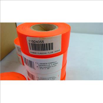 4 Pcs Rolling Caster Wheels, Orange Flagging Tape 7 Rolls
