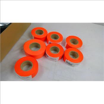4 Pcs Rolling Caster Wheels, Orange Flagging Tape 7 Rolls