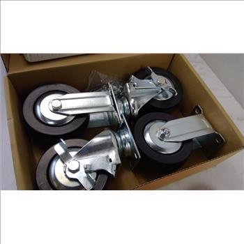 4 Pcs Rolling Caster Wheels, Orange Flagging Tape 7 Rolls