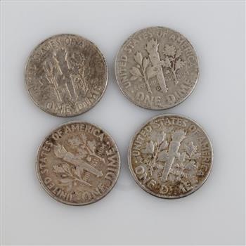 4 Roosevelt Silver Dimes