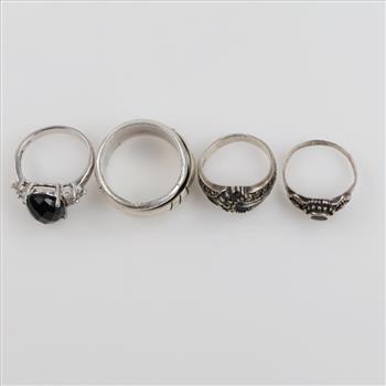 4 Silver Rings