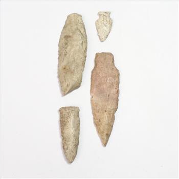 4 Stone Projectile Points