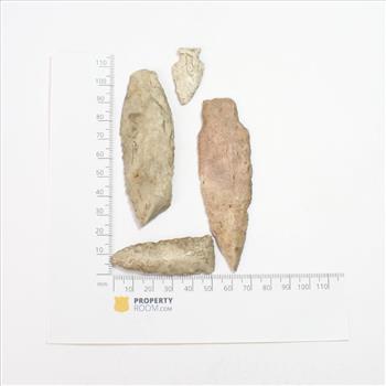 4 Stone Projectile Points