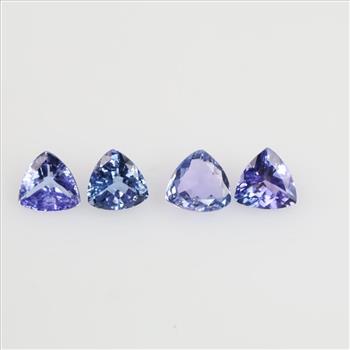 4 Tanzanite Trillion Stones