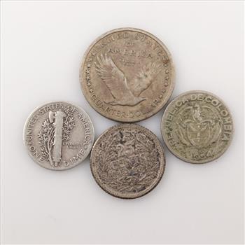 4 US And Foreign Silver Coins
