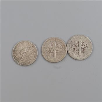 4 US Roosevelt Silver Dimes