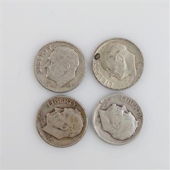 4 US Silver Dimes