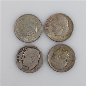 4 US Silver Dimes