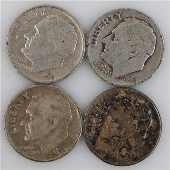 4 US Silver Dimes