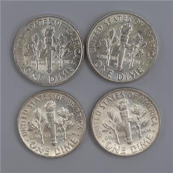 4 US Silver Dimes