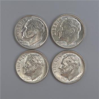 4 US Silver Dimes