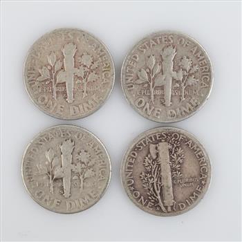 4 US Silver Dimes