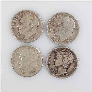 4 US Silver Dimes