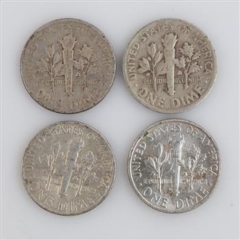 4 US Silver Dimes