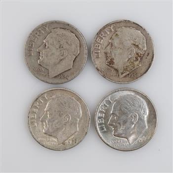4 US Silver Dimes