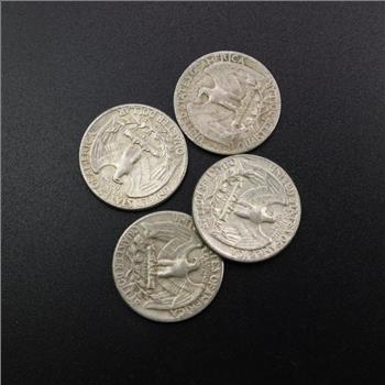 4 Washington Silver Quarters