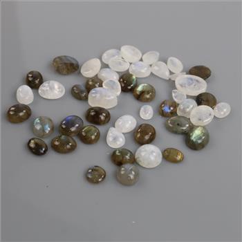 40+ Loose Feldspar & Labradorite Cabochon Gemstones
