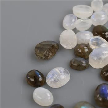 40+ Loose Feldspar & Labradorite Cabochon Gemstones