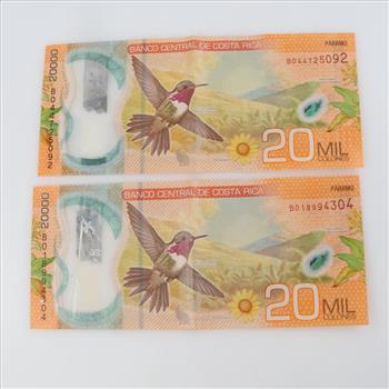 40,000 Costa Rican Colon, Foreign Currency