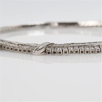 43.34ctTW Diamond Black Tahitian Pearl 14kt White Gold Necklace-Evaluated By Certified Gemologist