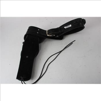 44 Caliber Gun Holster Belt, Black
