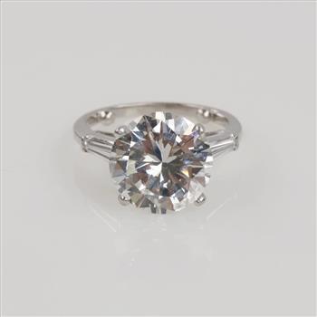 4.47ctTW Diamond Platinum Engagement Ring- Evaluated By Our Certified Gemologist - AGS / GIA