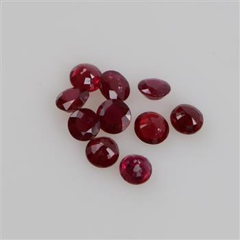 4.80cts TW Loose Rubies, 10 Pieces -Evaluated By Our Certified Gemologist-AGS/GIA