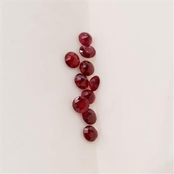 4.80cts TW Loose Rubies, 10 Pieces -Evaluated By Our Certified Gemologist-AGS/GIA