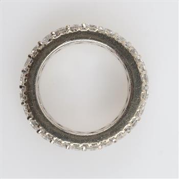 4.88ctTW Diamond 10kt White Gold Eternity Band - Evaluated By Our Certified Gemologist - AGS / GIA