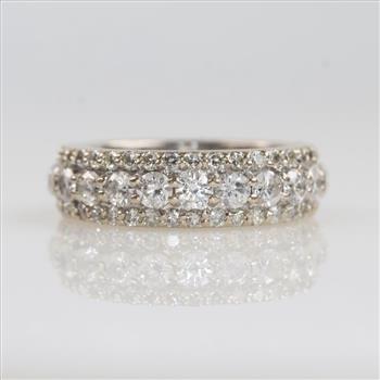 4.88ctTW Diamond 10kt White Gold Eternity Band - Evaluated By Our Certified Gemologist - AGS / GIA