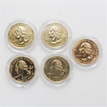 5 America's New 1999 Holographic State Quarters