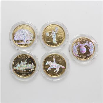 5 America's New 1999 Holographic State Quarters